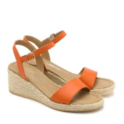 Sandalen Met Sleehak - Pomarańczowy 6 Sandalen Met Sleehak - Pomarańczowy -Aanbiedingen Comfort Voet Winkel 11164ff57463490f896419160e322818