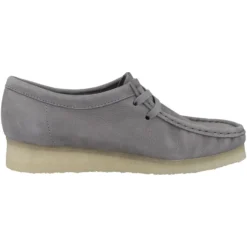 Clarks Wallabee- Sportieve Veterschoenen - Grey Nubuck -Aanbiedingen Comfort Voet Winkel 1da64773393544698c9a4622a2b26683