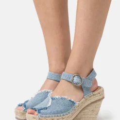 Rag & Bone Santiago Wedge - Sandalen Met Hoge Hak - Light Denim