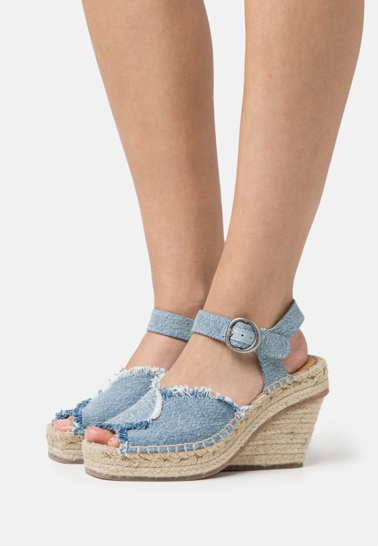 Rag & Bone Santiago Wedge - Sandalen Met Hoge Hak - Light Denim 1 Rag & Bone Santiago Wedge - Sandalen Met Hoge Hak - Light Denim