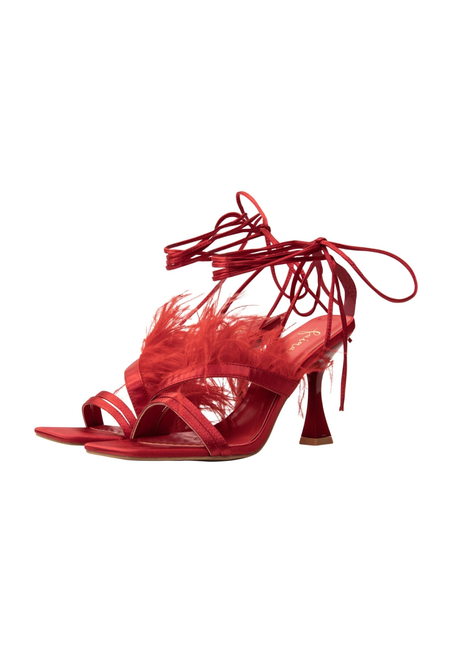 Faina Mit Federn - Sandalen Met Hoge Hak - Rot 3 Faina Mit Federn - Sandalen Met Hoge Hak - Rot - Afbeelding 3