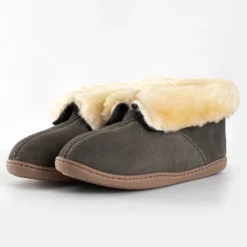 Minnetonka Sheepskin Ankle Boot - Pantoffels - Grey -Aanbiedingen Comfort Voet Winkel 56534a6dcc37491d9b6465e94f71df81