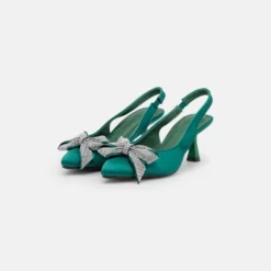 Bianco Pretty Glitter Bow Sling Back - Klassieke Pumps - Dark Green -Aanbiedingen Comfort Voet Winkel 69ce28c087bb4f3ea15b2126877c1ce4 scaled