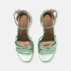 Marco Tozzi Sandalen Met Hoge Hak - Green Metallic -Aanbiedingen Comfort Voet Winkel 74789550e80f4955b7333ded3f47317c scaled