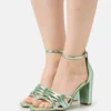 Marco Tozzi Sandalen Met Hoge Hak - Green Metallic