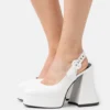 Lamoda Conversing Platform- Plateaupumps - White