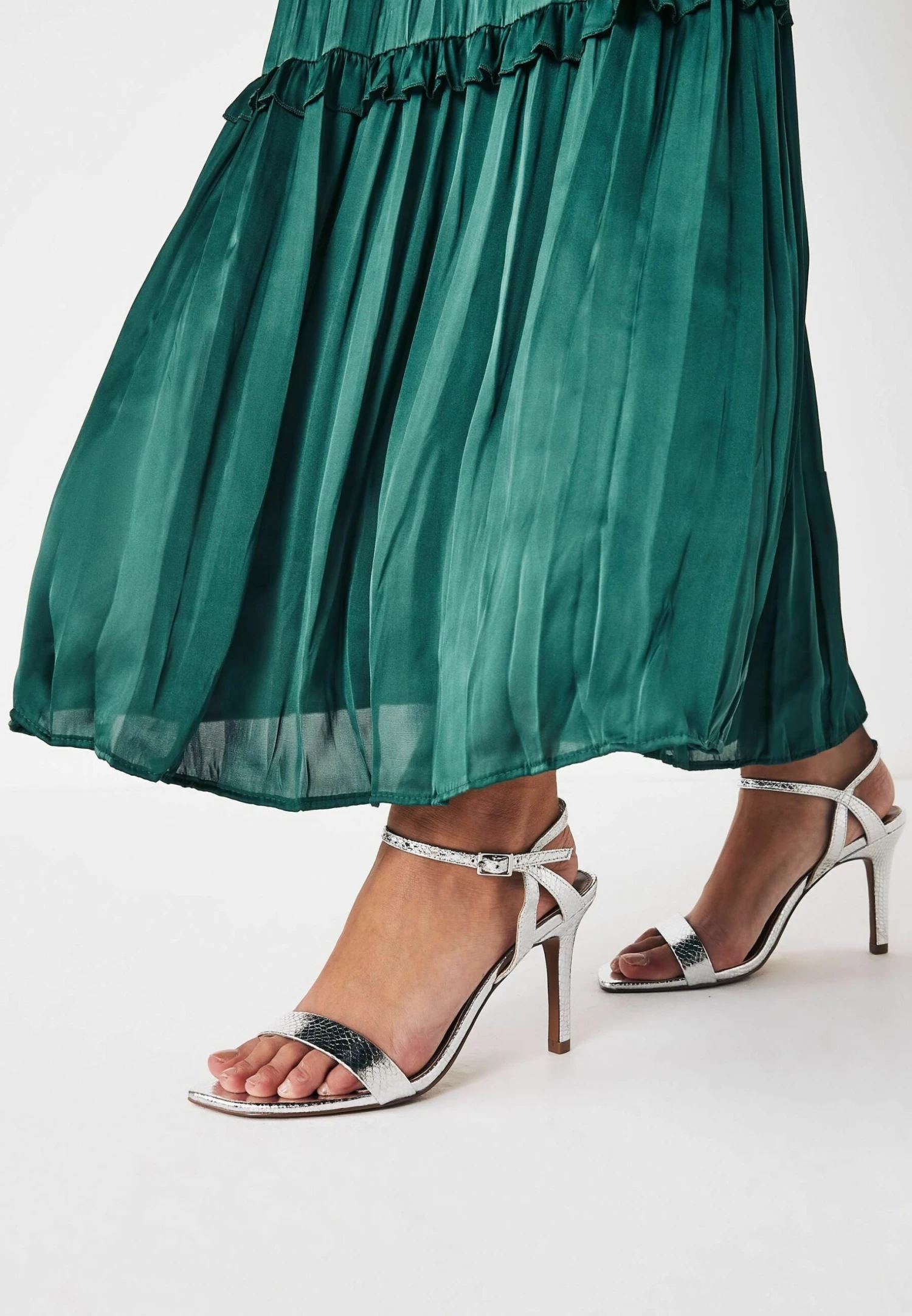 Next Strappy Simple - Sandalen Met Hoge Hak - Silver Coloured 1 Next Strappy Simple - Sandalen Met Hoge Hak - Silver Coloured