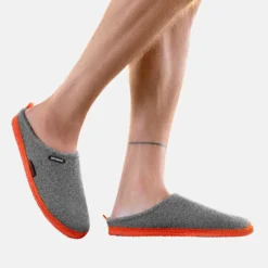 Giesswein Woolpops - Pantoffels - Hellgrau Neonorange