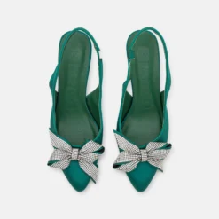 Bianco Pretty Glitter Bow Sling Back - Klassieke Pumps - Dark Green -Aanbiedingen Comfort Voet Winkel a3560778722c4266b19546fb2e175d70 scaled
