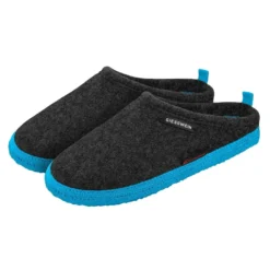 Giesswein Woolpops - Pantoffels - Anthrazit/Türkis -Aanbiedingen Comfort Voet Winkel a4de7f7fe09747c197e50f98a72442ab