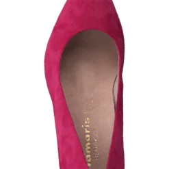Tamaris Klassieke Pumps - Fuxia Suede -Aanbiedingen Comfort Voet Winkel a93314b84f0b4aadaee58e8b22a76327
