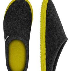 Giesswein Woolpops - Pantoffels - Anthrazit/Lime -Aanbiedingen Comfort Voet Winkel ae07211b31c3492cadf9d10dd7d1e9f7