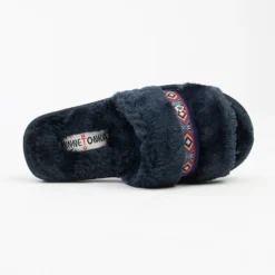Minnetonka London - Pantoffels - Dark Navy -Aanbiedingen Comfort Voet Winkel bcb185dc41ed4d9ea56e718924580fe4
