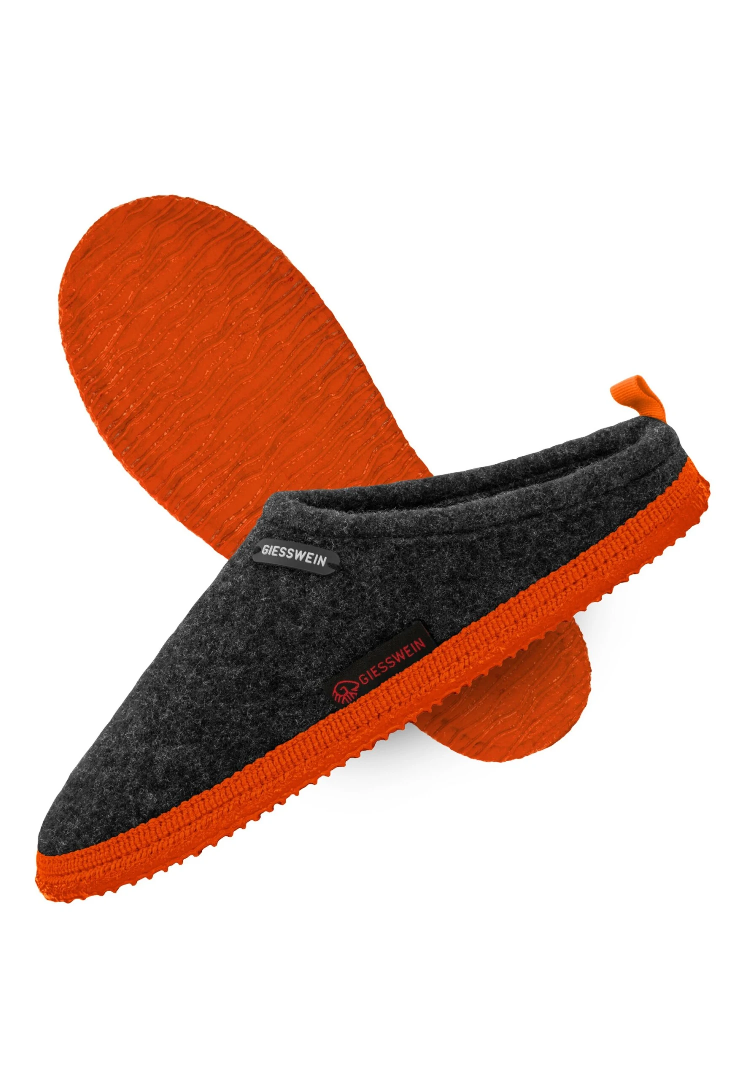 Giesswein Woolpops - Pantoffels - Anthrazit/Neonorange 8 Giesswein Woolpops - Pantoffels - Anthrazit/Neonorange - Afbeelding 8